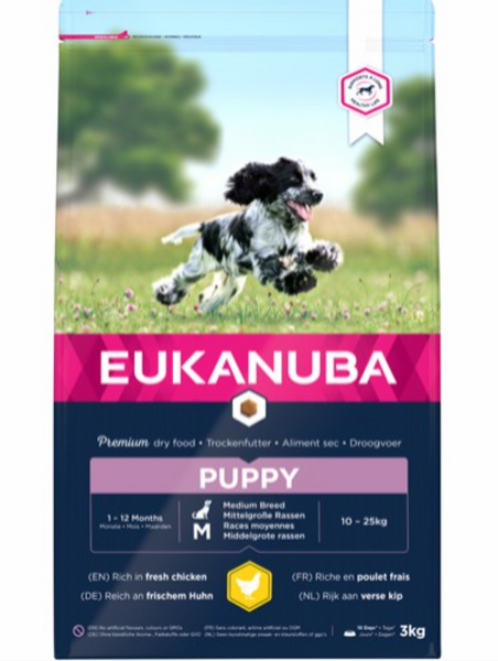 Euk Puppy medium breed chicken 3 kg